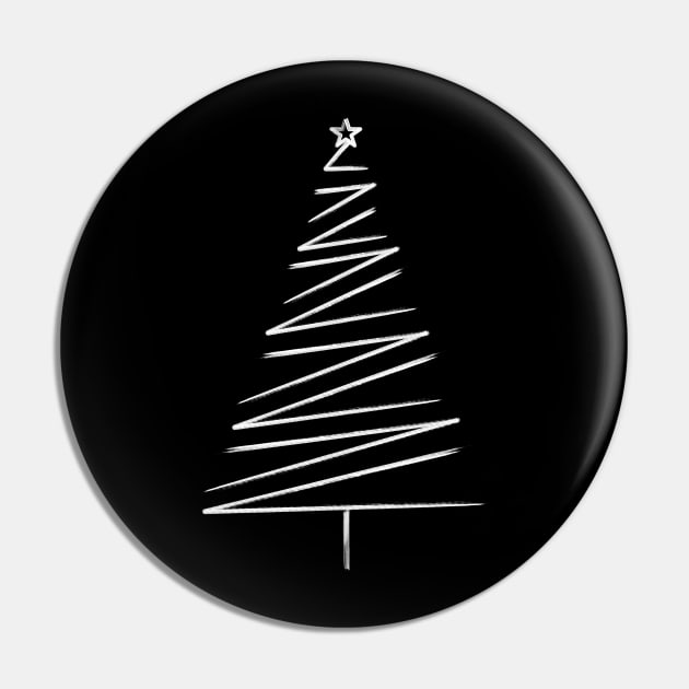 Merry Christmas tree brushed Pin by All About Nerds