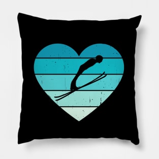 I Love Ski Jumping Winter Sports Coach Apres Ski Pillow