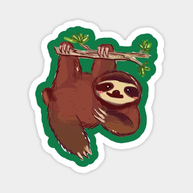 Adorable Sloth Magnet by saradaboru