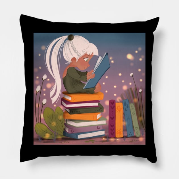 The girl reads Pillow by irina_zhelinskaya