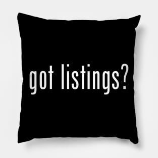 Got Listings? Pillow