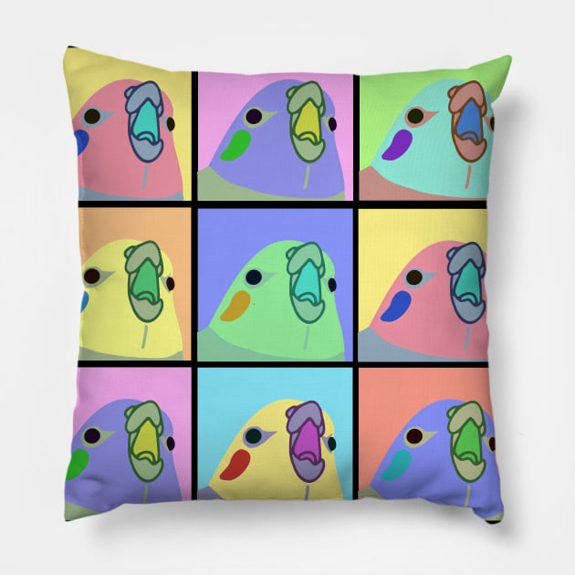 pop art cockatiel Pillow by FandomizedRose