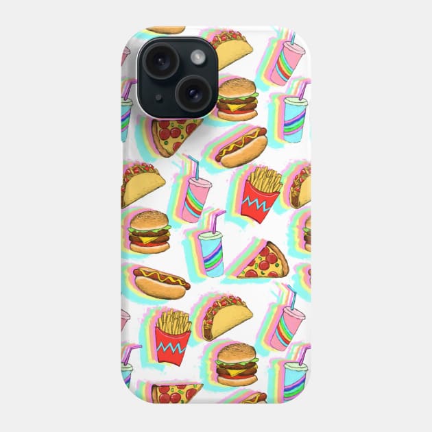 Rainbow Fast Food Phone Case by micklyn