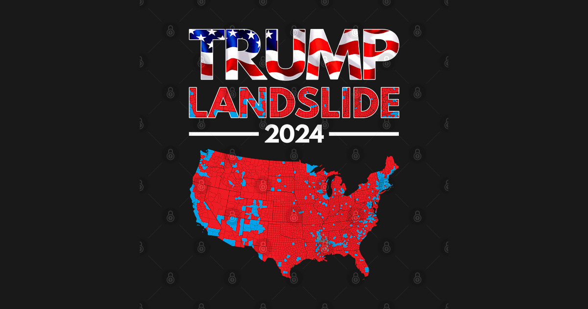 2024 Electoral Map Trump Landslide Red Election Map Men 2024 Electoral Map Trump Landslide T
