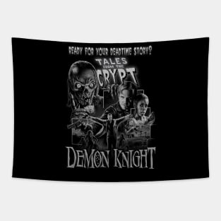 Demon Knight, Classic Horror, (Black & White) Tapestry