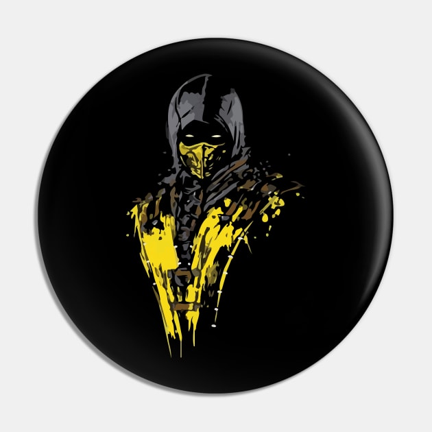 Scorpion Mortal Kombat T-Shirt Pin by Negolou 