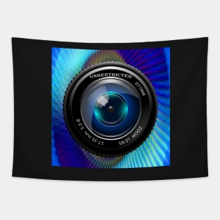 Photographer Free Unrestricted Art, Camera Lens Graphic Design Cool Home Decor & Gifts Tapestry