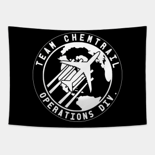 Team Chemtrail Operations Div. Funny Aviation Pilot Design Tapestry