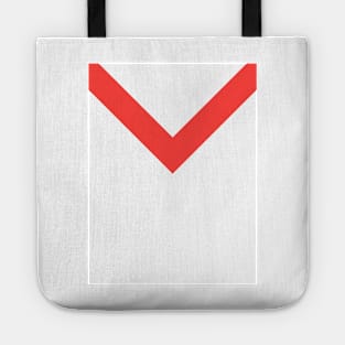 Manchester 1920s Retro White & Red Chevron Tote