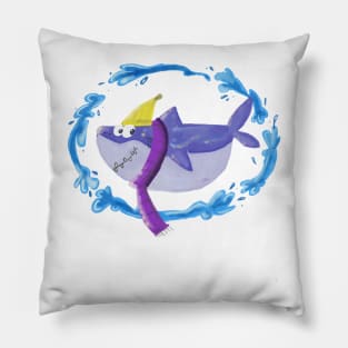 Winter shark oceanic winterwaves Pillow