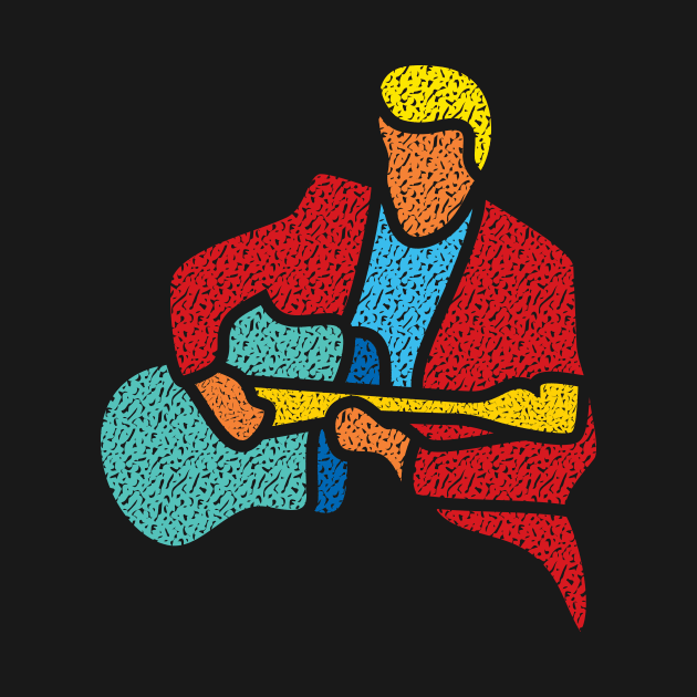 Colorful Guitarist by jazzworldquest