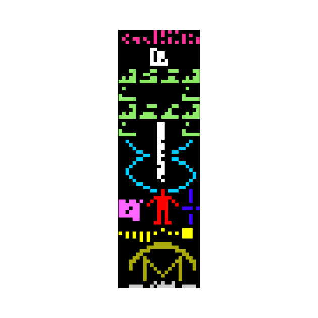 Arecibo message, computer artwork (C003/6078) by SciencePhoto