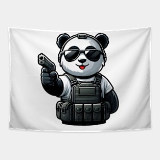 Tactical Panda Tapestry