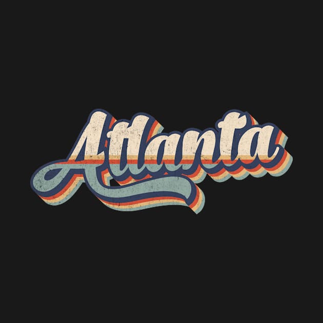 Atlanta // Retro Vintage Style by Stacy Peters Art