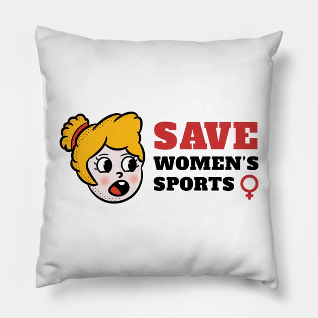 save women sports Pillow by FlatDesktop