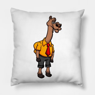 Cute Anthropomorphic Human-like Cartoon Character Camel in Clothes Pillow