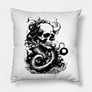 kraken skull Pillow