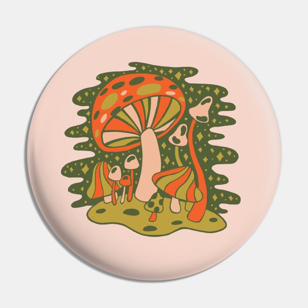 Forest of Mushrooms Pin by Doodle by Meg