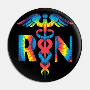 Lovely RN Registered Nurse Tie Dye Pin