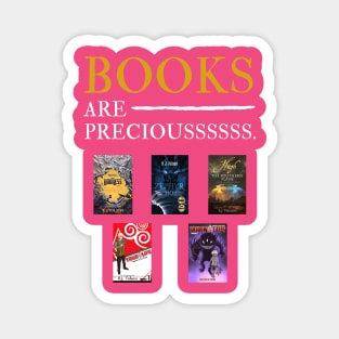 Books Are Precious: Featuring 4 of RJ's Books Magnet