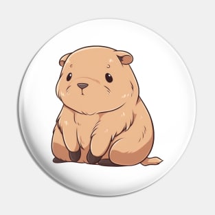 Cute brown wombat Pin