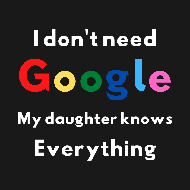 I Don't Need Google My Daughter Knows Everything Soft and Comfy by Pastel Potato Shop