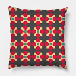 Square and Circle Seamless Pattern 001#001 Pillow