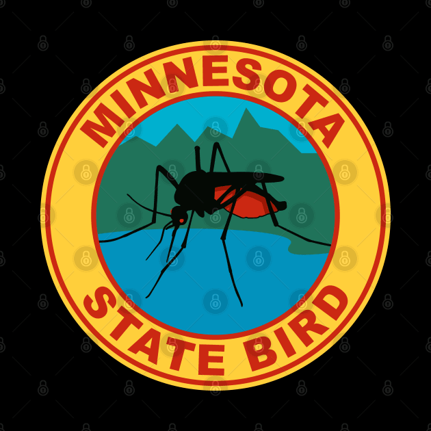 Funny Minnesota Mosquito State Bird by Huhnerdieb Apparel