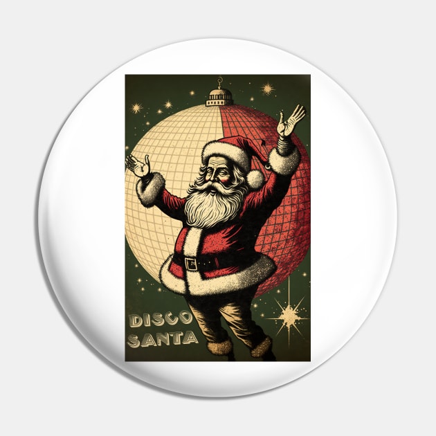 Santa Disco Ball Pin by JigglePeek