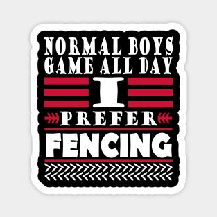 Fencing sport men guys reaction Magnet