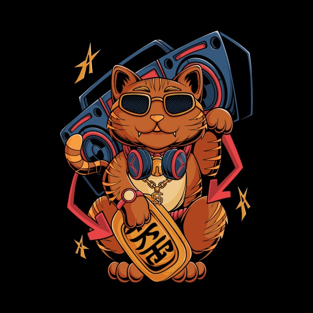 Lucky Cat Raper Hiphop by ICDI