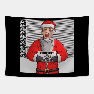 Christmas Escalation Police Santa Claus Meme Tapestry