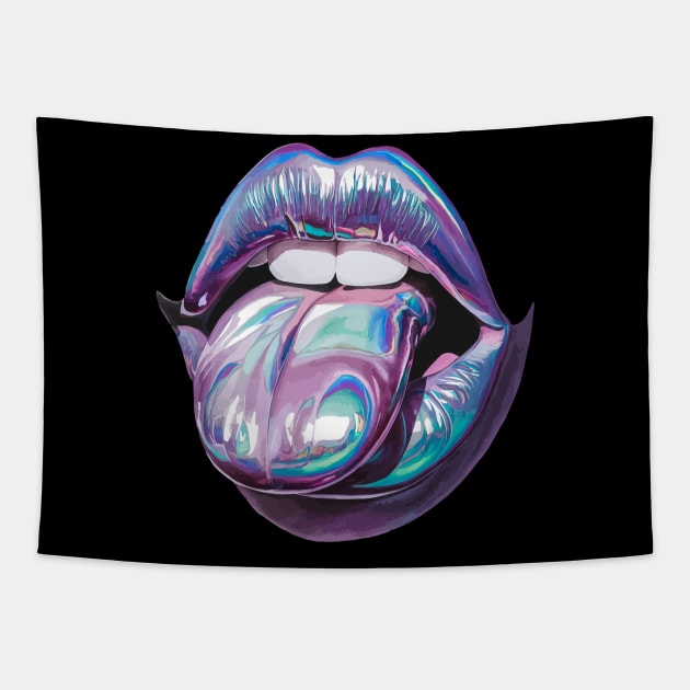 Tongue Out Tapestry by Frogle