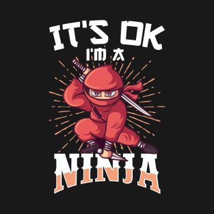 It's OK I'm A Ninja Funny Gift T-Shirt