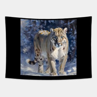 Snow Leopard Study Tapestry