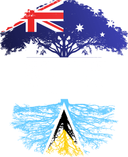 Australian Grown With Saint Lucian Roots - Gift for Saint Lucian With Roots From Saint Lucia Magnet