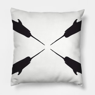 Narwhal pattern (Monodon monoceros) Pillow