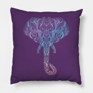 Rainbow Elephant Mandala Pillow