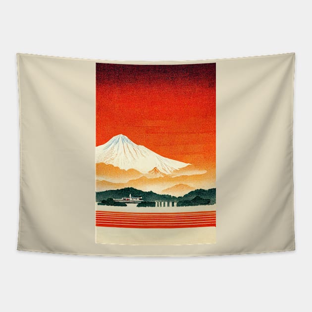 Japan Retro Travel Tapestry by Retro Travel Design