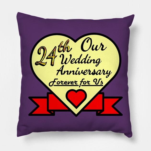 Our 24th Wedding anniversary Pillow by POD_CHOIRUL