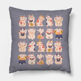 Good Luck Kitty Cats Pillow