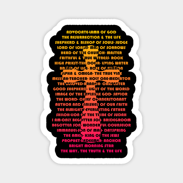 Names of Jesus Magnet by AlondraHanley