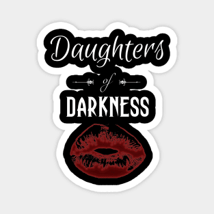 Daughters of Darkness | Red Glow Goth Lips White Magnet