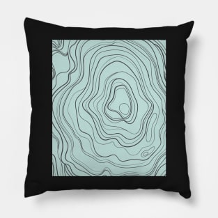 Blue Abstract Topography  Aesthetic  Pattern Pillow