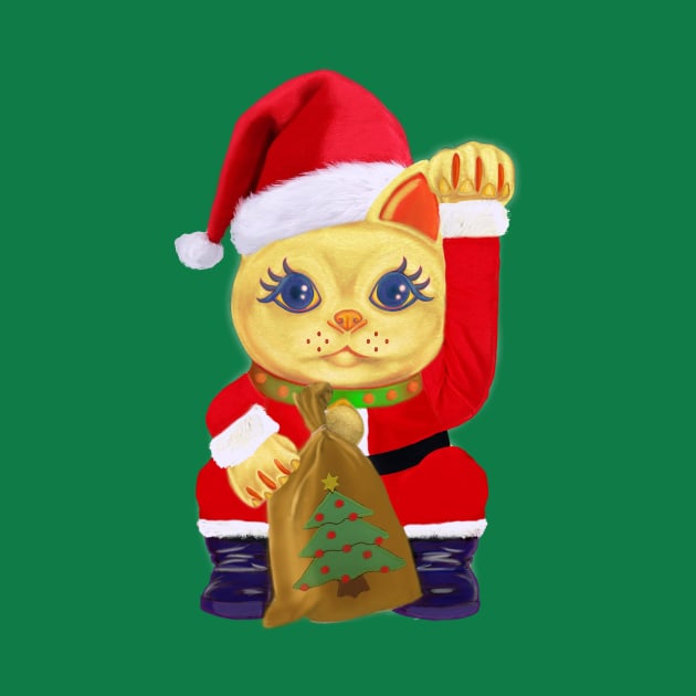 Maneki Neko Good Luck Christmas Outfit Gift 2020 Edit by miskel