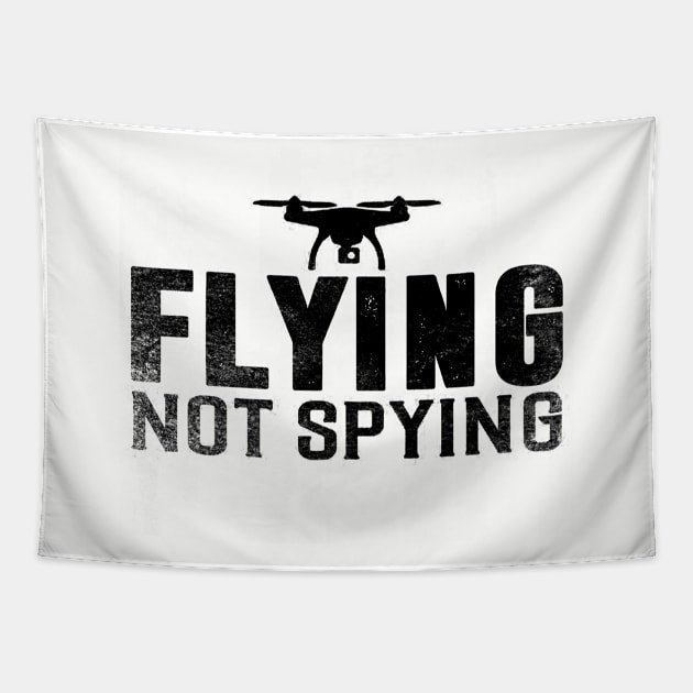 Flying Not Spying // Black Tapestry by Throbpeg