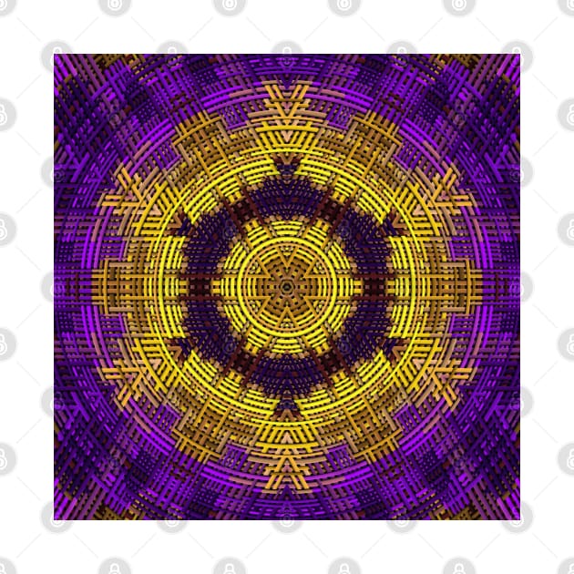 Weave Mandala Yellow and Green by WormholeOrbital