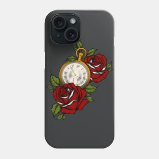 Roses, Clock Phone Case