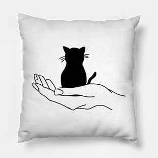 Kitten in a hand Pillow