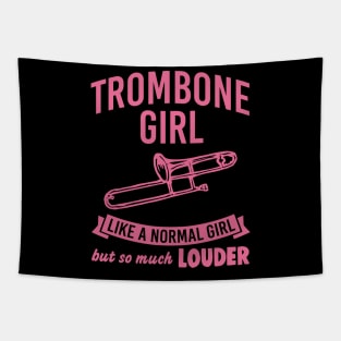 Funny Trombone Girl Like Normal But Louder Music Tapestry